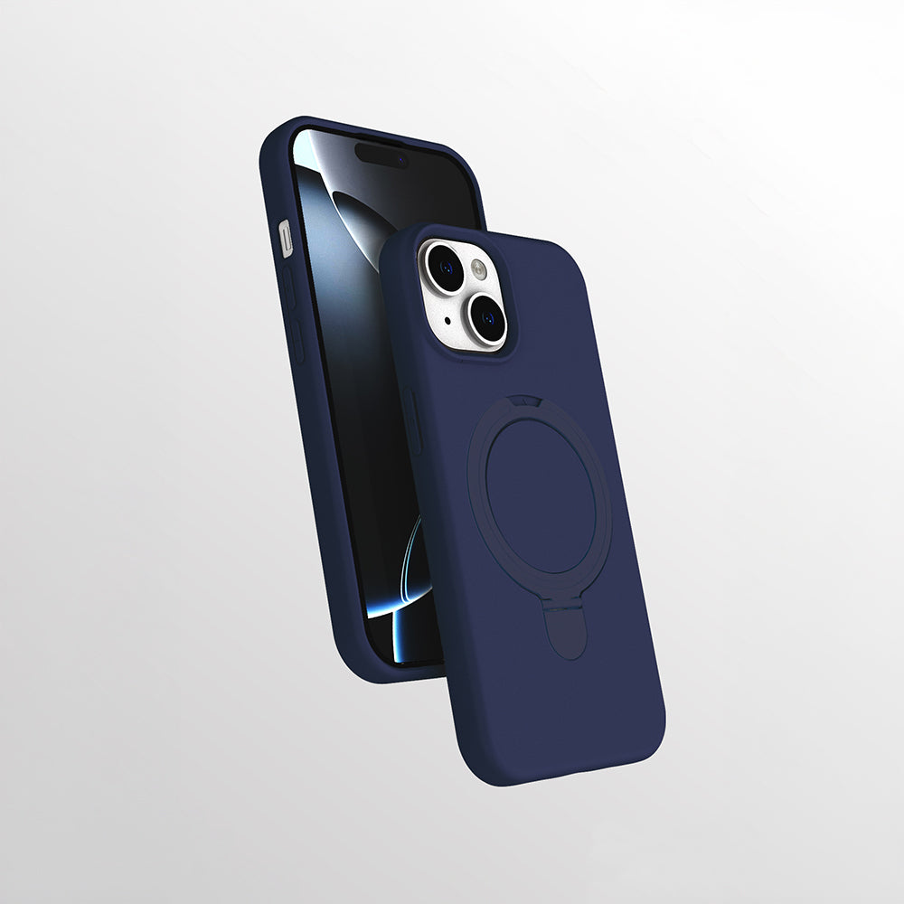 Apple iPhone 15 Uyumlu Kılıf M-safe Şarj Özellikli Standlı Zore Samara Kapak