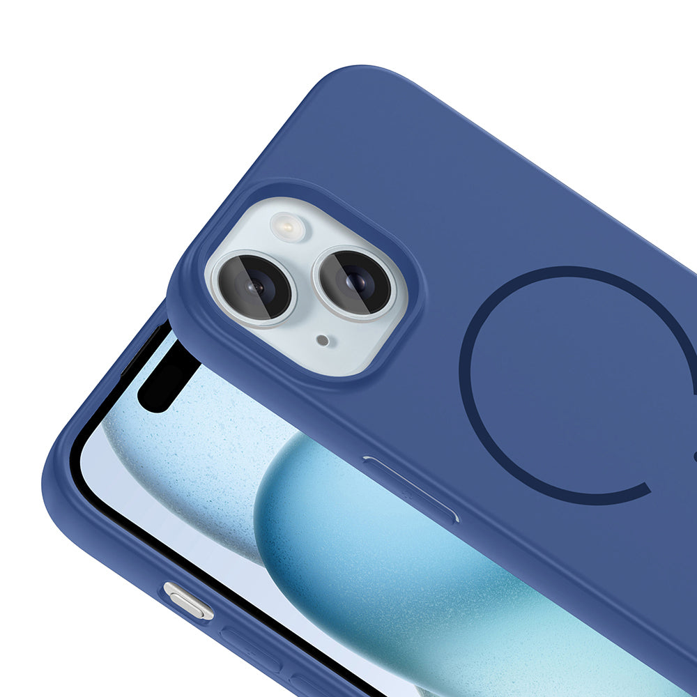 Apple iPhone 15 Uyumlu Kılıf M-safe Şarj Özellikli Zore Meta Kapak