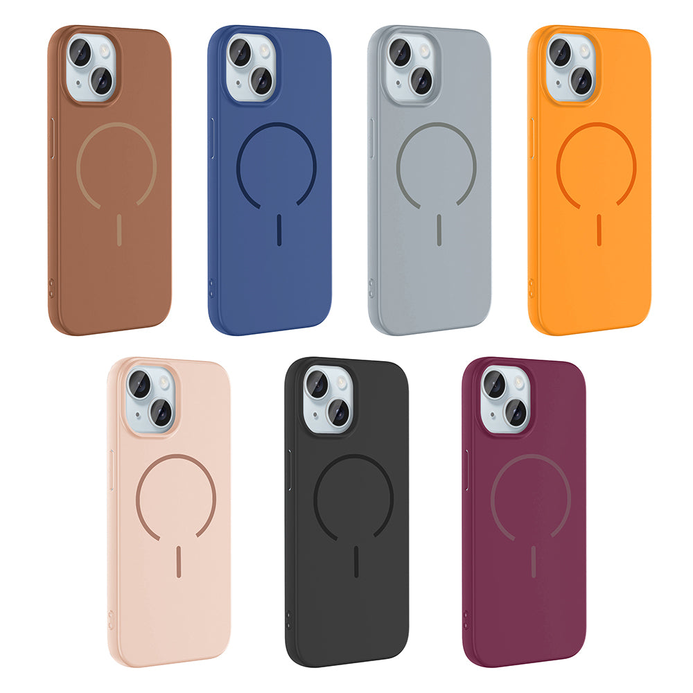 Apple iPhone 15 Uyumlu Kılıf M-safe Şarj Özellikli Zore Meta Kapak