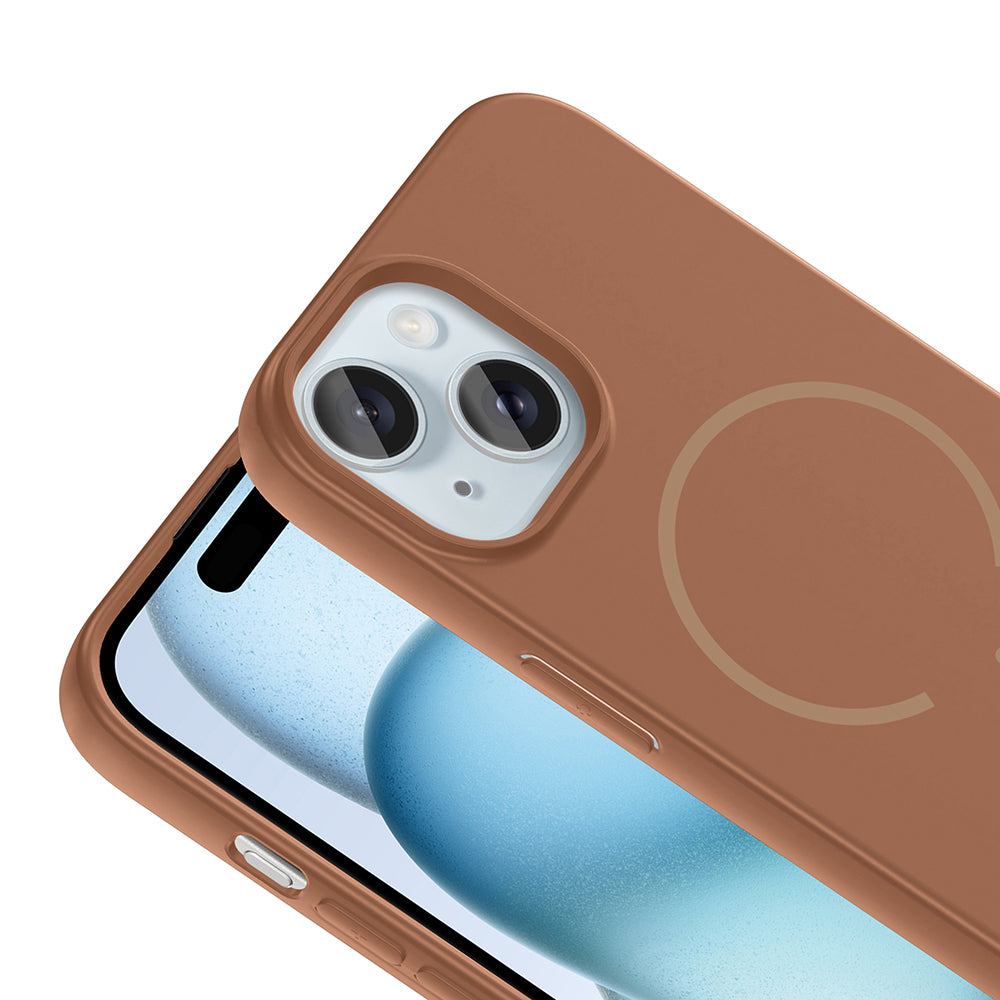Apple iPhone 15 Uyumlu Kılıf M-safe Şarj Özellikli Zore Meta Kapak