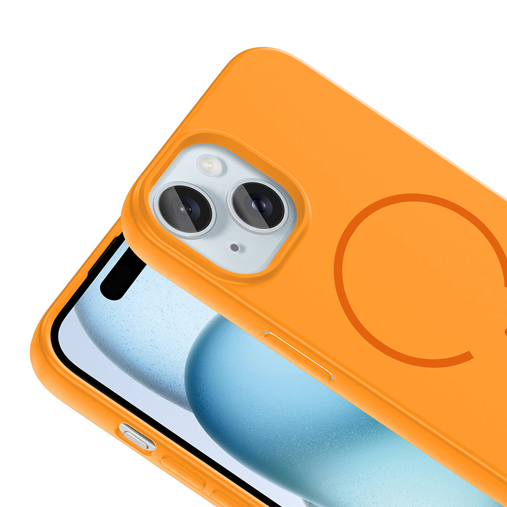 Apple iPhone 15 Uyumlu Kılıf M-safe Şarj Özellikli Zore Meta Kapak