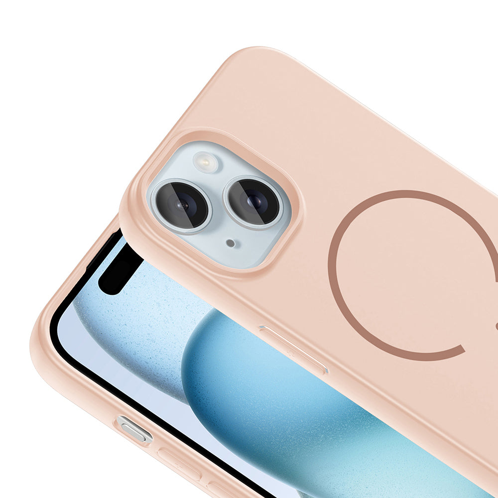 Apple iPhone 15 Uyumlu Kılıf M-safe Şarj Özellikli Zore Meta Kapak