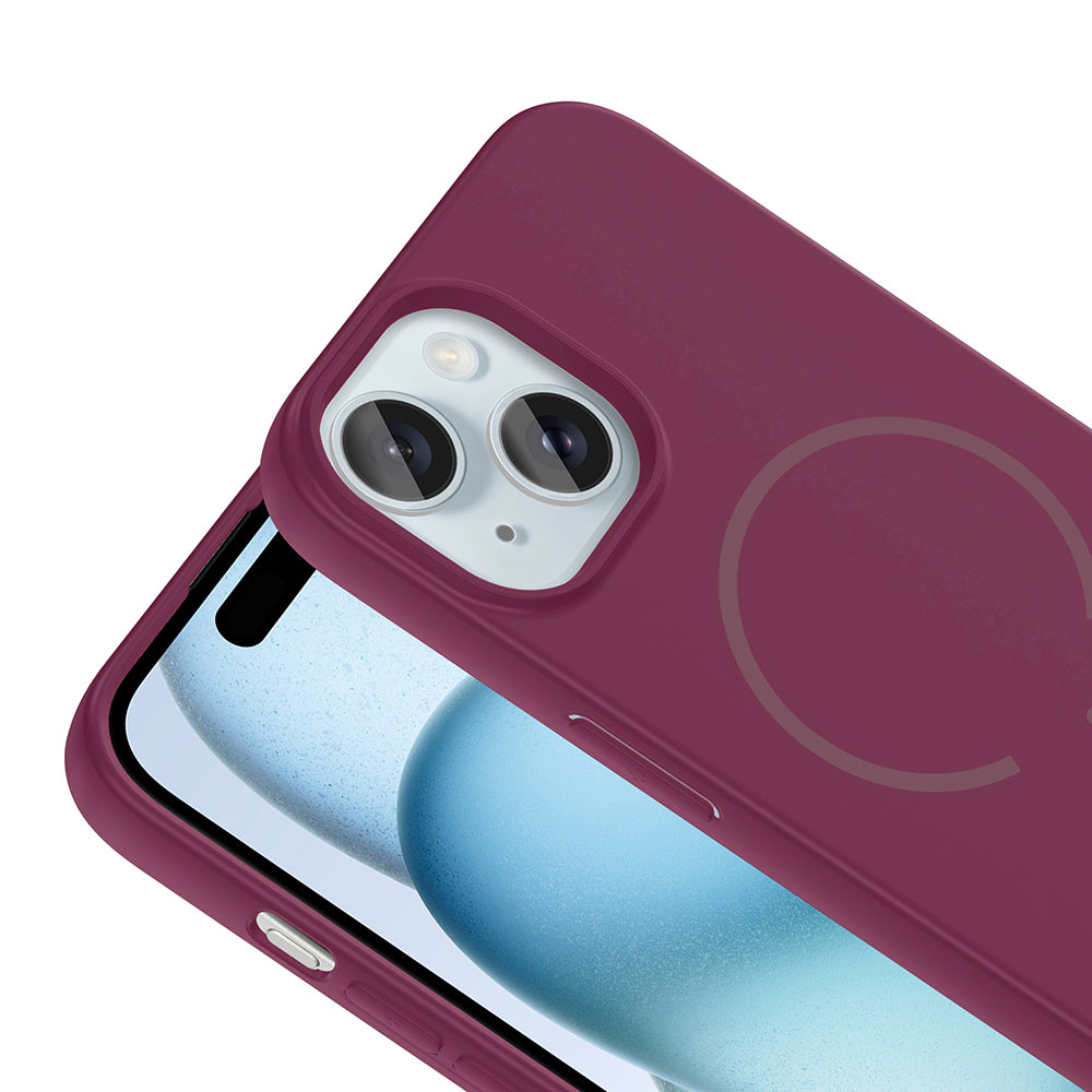 Apple iPhone 15 Uyumlu Kılıf M-safe Şarj Özellikli Zore Meta Kapak