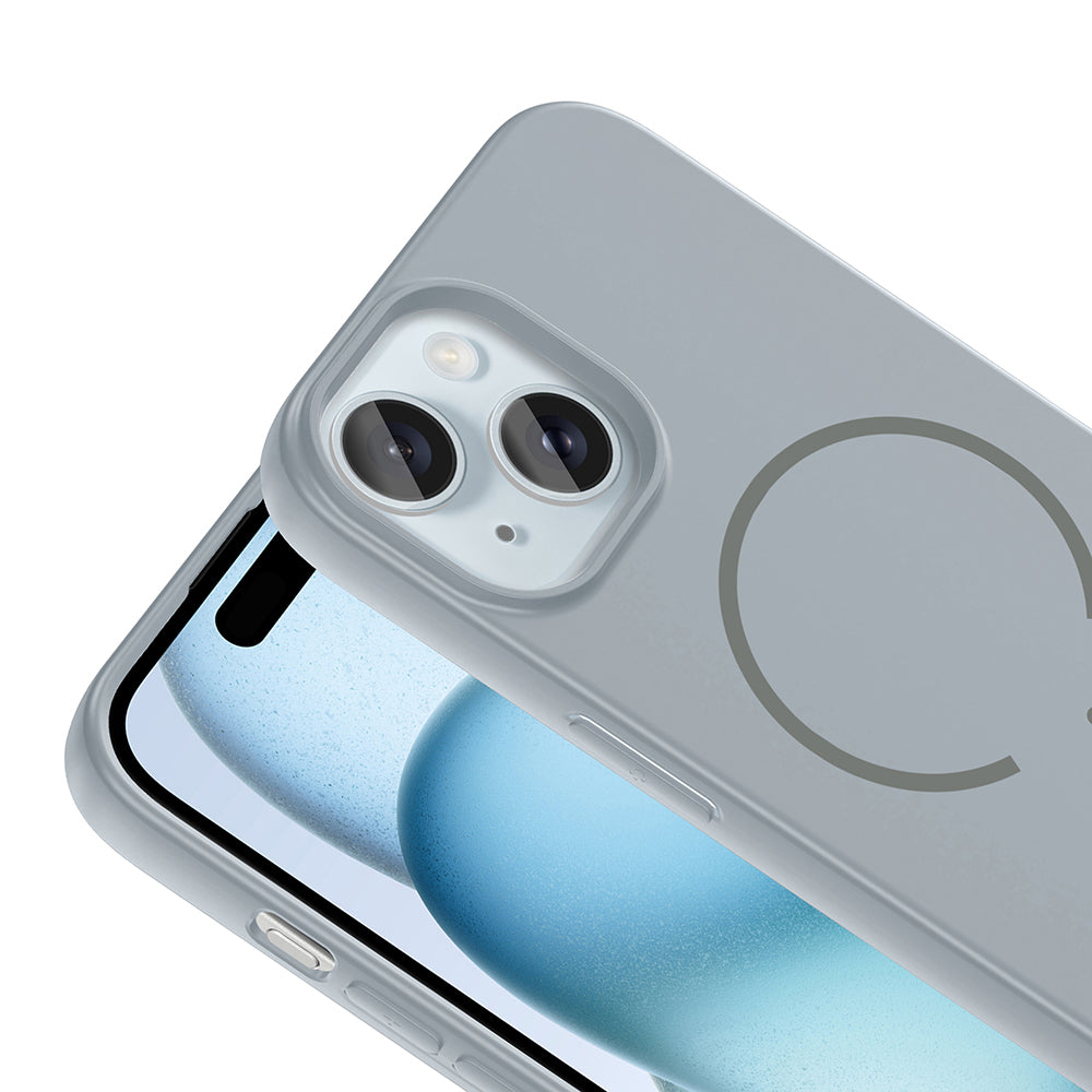 Apple iPhone 15 Uyumlu Kılıf M-safe Şarj Özellikli Zore Meta Kapak