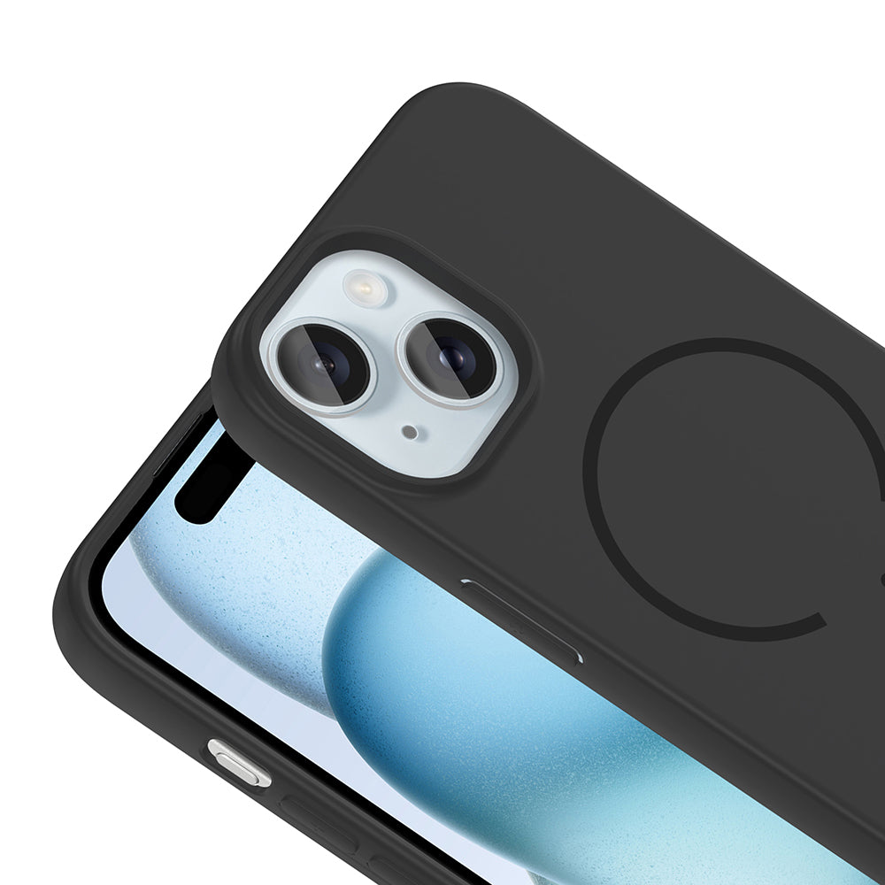 Apple iPhone 15 Uyumlu Kılıf M-safe Şarj Özellikli Zore Meta Kapak