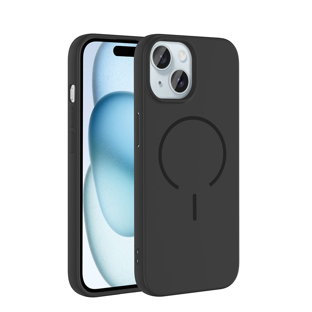 Apple iPhone 15 Uyumlu Kılıf M-safe Şarj Özellikli Zore Meta Kapak