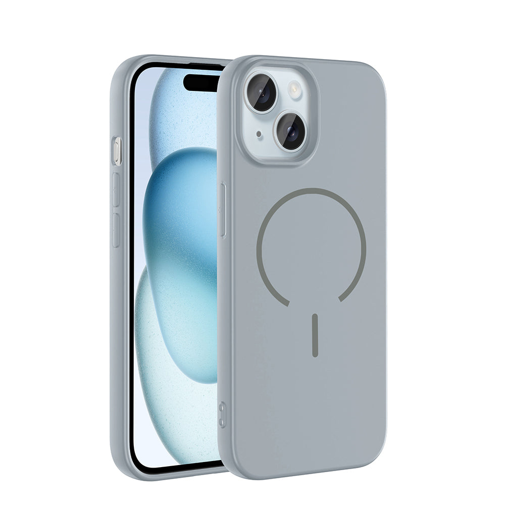 Apple iPhone 15 Uyumlu Kılıf M-safe Şarj Özellikli Zore Meta Kapak