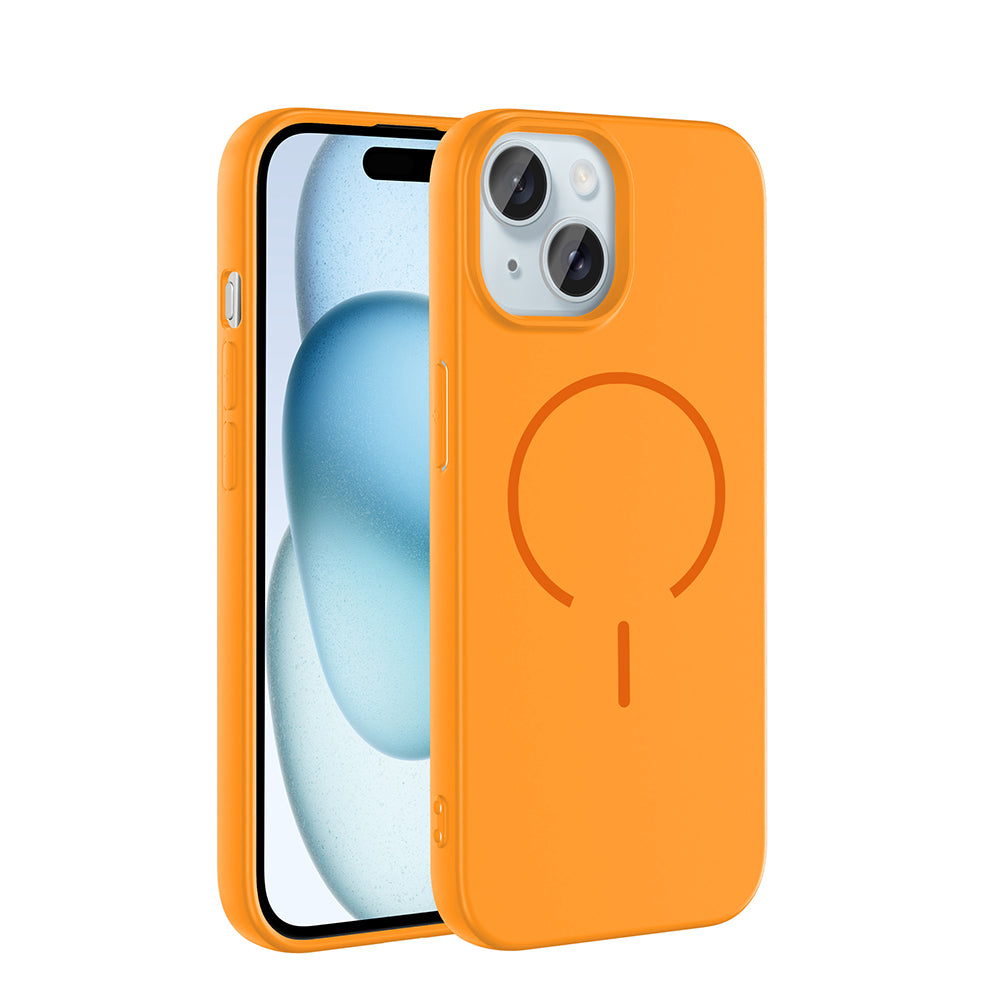 Apple iPhone 15 Uyumlu Kılıf M-safe Şarj Özellikli Zore Meta Kapak