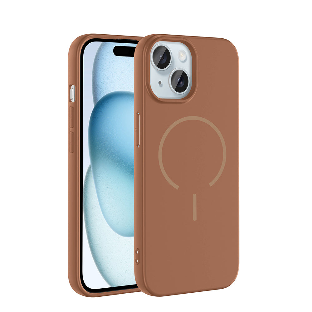 Apple iPhone 15 Uyumlu Kılıf M-safe Şarj Özellikli Zore Meta Kapak