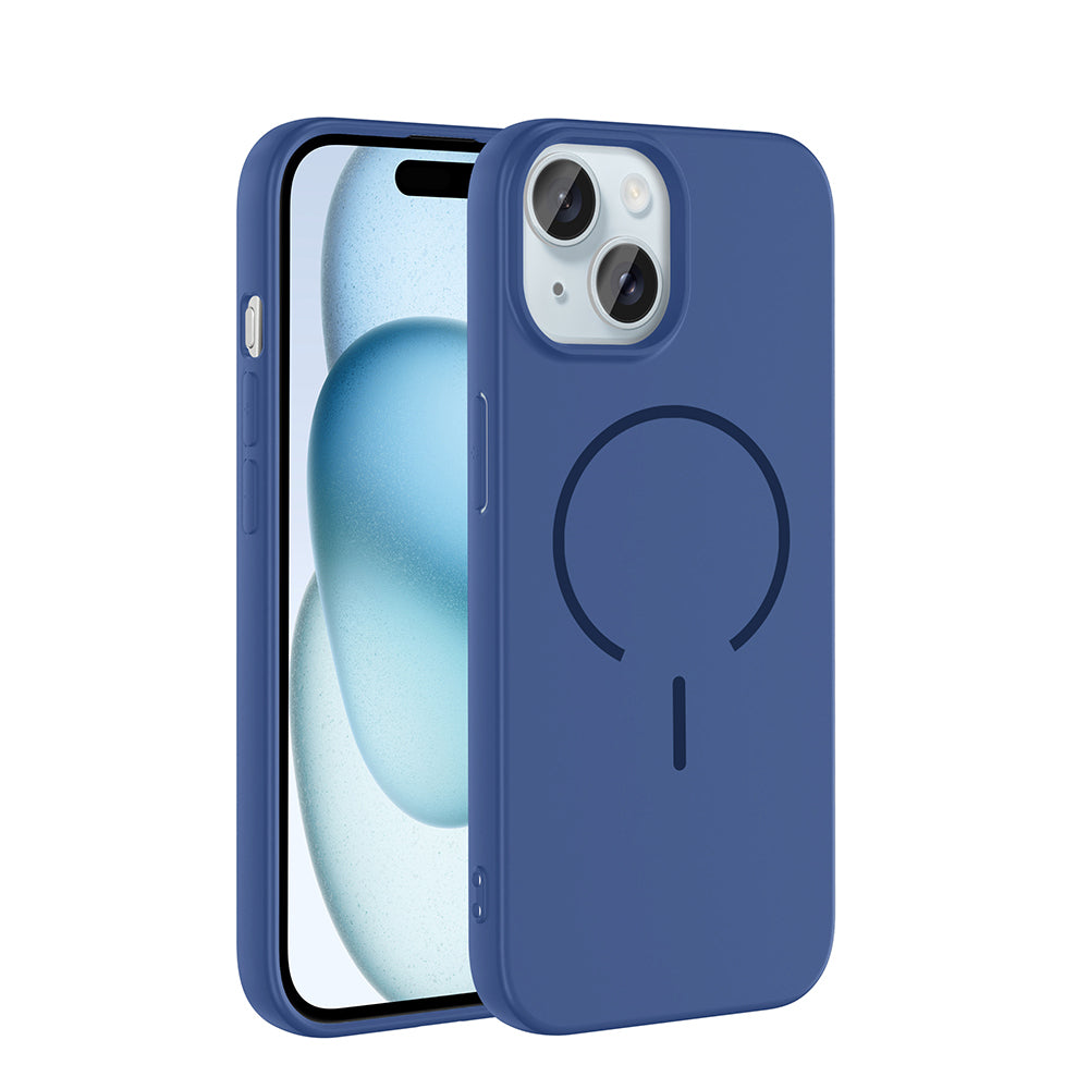 Apple iPhone 15 Uyumlu Kılıf M-safe Şarj Özellikli Zore Meta Kapak