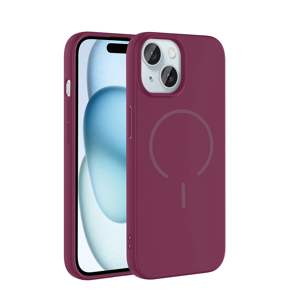 Apple iPhone 15 Uyumlu Kılıf M-safe Şarj Özellikli Zore Meta Kapak