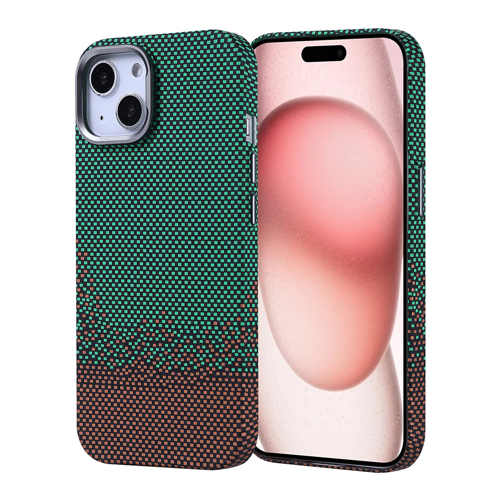 Apple iPhone 15 Uyumlu Kılıf M-safe Şarj Özellikli Karbon Fiber Görünümlü Zore Nekst Kapak