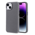 Apple iPhone 15 Uyumlu Kılıf M-safe Şarj Özellikli Karbon Fiber Görünümlü Zore Troy Kapak