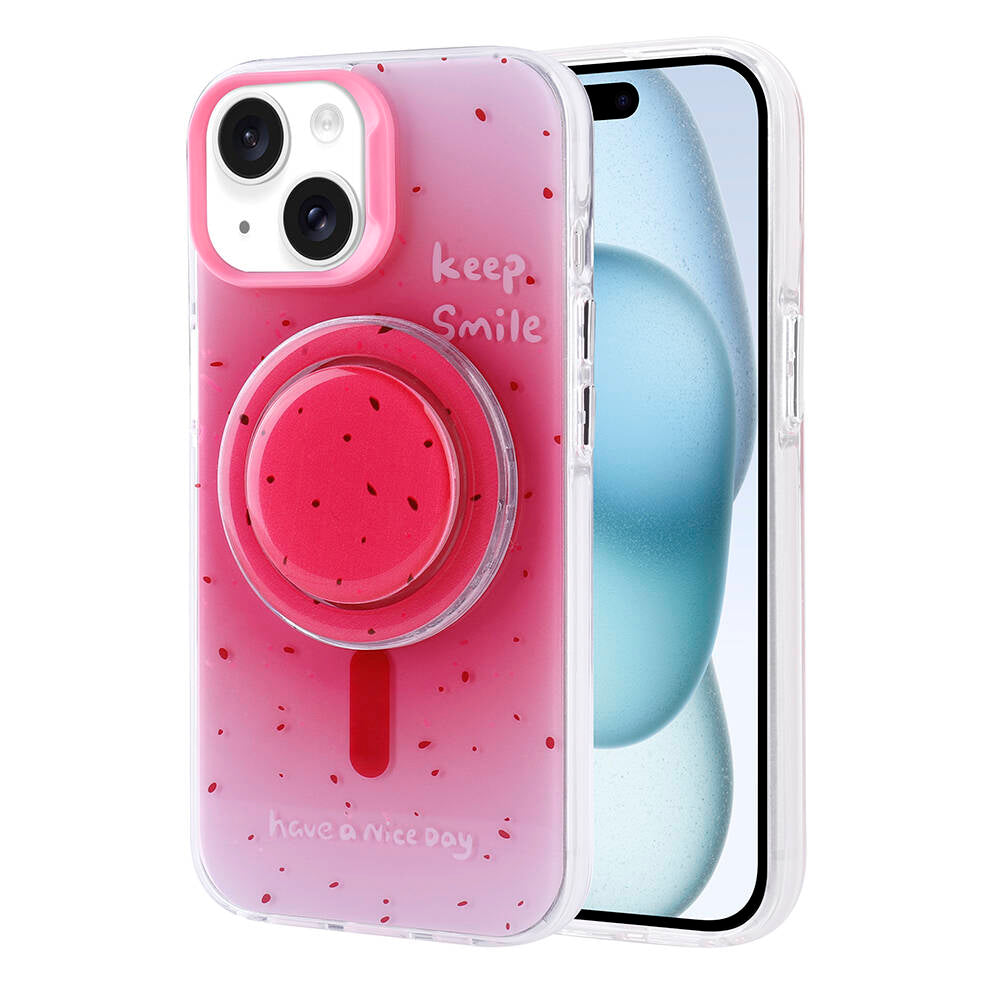 Apple iPhone 15 Uyumlu Kılıf M-safe Şarj Özellikli Tak-Çıkar Pop Soketli Zore Tiktok Kapak