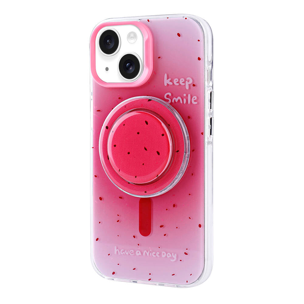 Apple iPhone 15 Uyumlu Kılıf M-safe Şarj Özellikli Tak-Çıkar Pop Soketli Zore Tiktok Kapak
