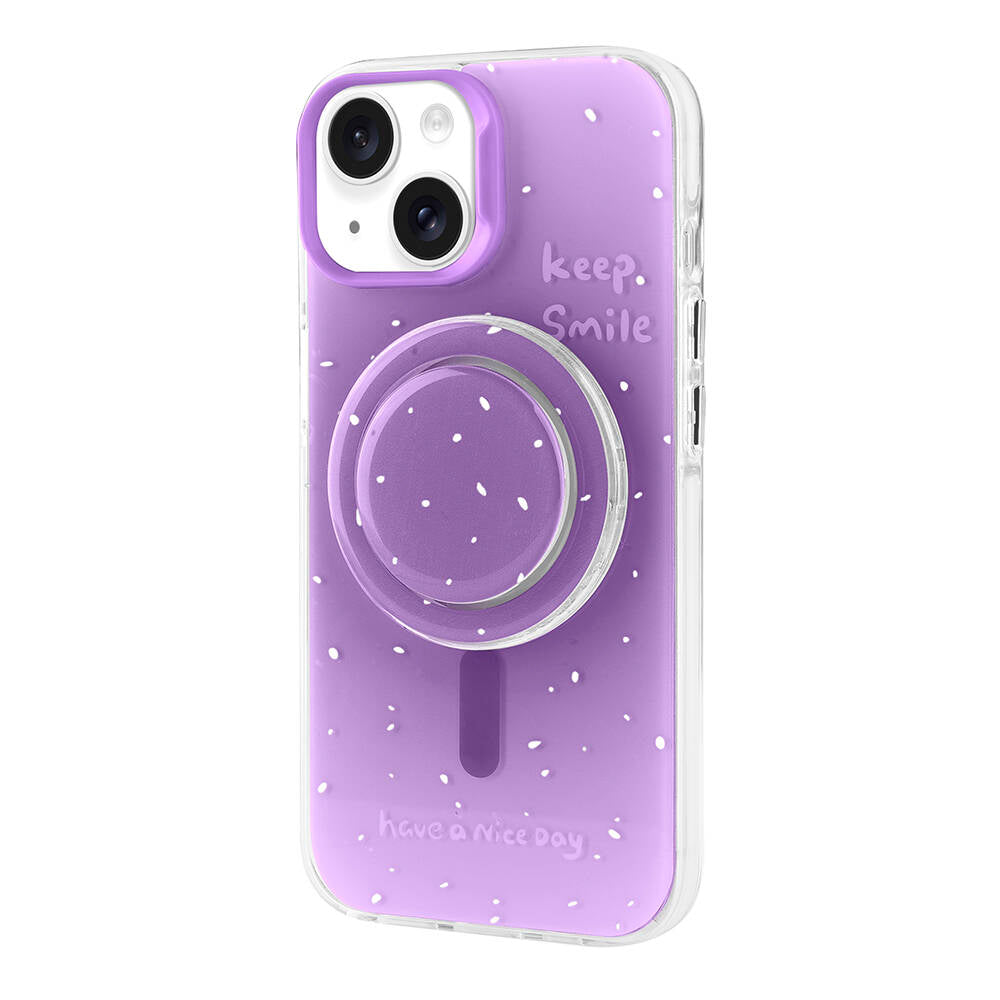 Apple iPhone 15 Uyumlu Kılıf M-safe Şarj Özellikli Tak-Çıkar Pop Soketli Zore Tiktok Kapak