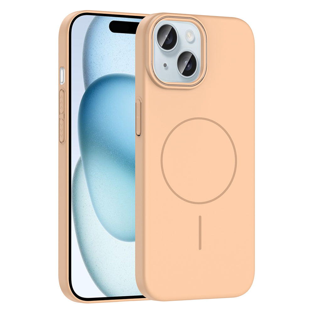 Apple iPhone 15 Uyumlu Kılıf M-safe Şarj Özellikli Zore Ruby Sert Kapak