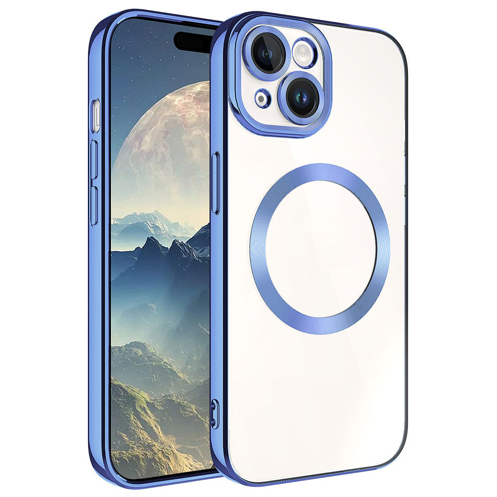 Apple iPhone 15 Uyumlu Kılıf M-safe Wireless Şarj Özellikli Zore Setro Silikon
