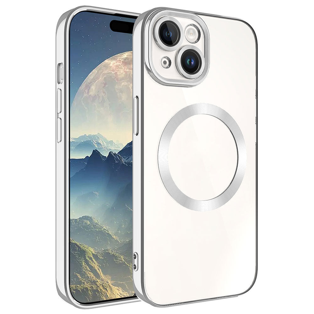 Apple iPhone 15 Uyumlu Kılıf M-safe Wireless Şarj Özellikli Zore Setro Silikon