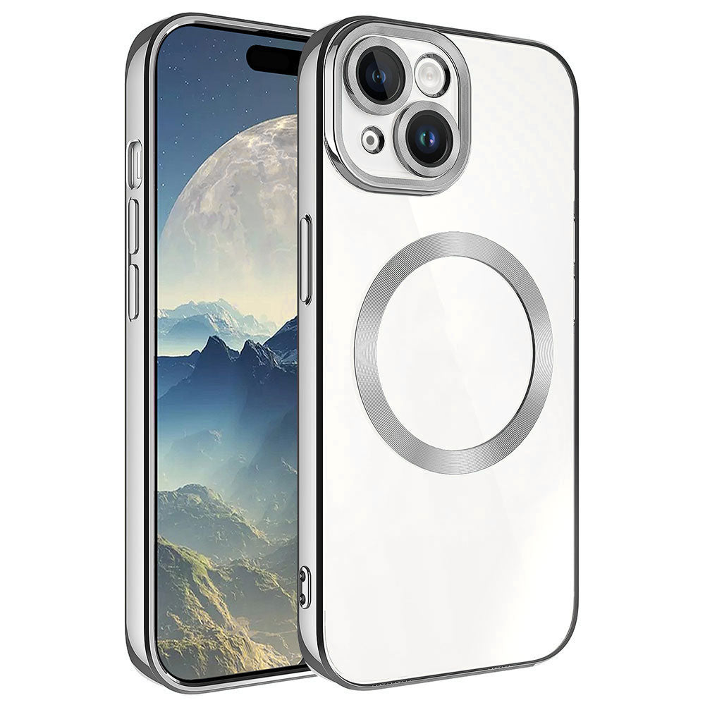 Apple iPhone 15 Uyumlu Kılıf M-safe Wireless Şarj Özellikli Zore Setro Silikon