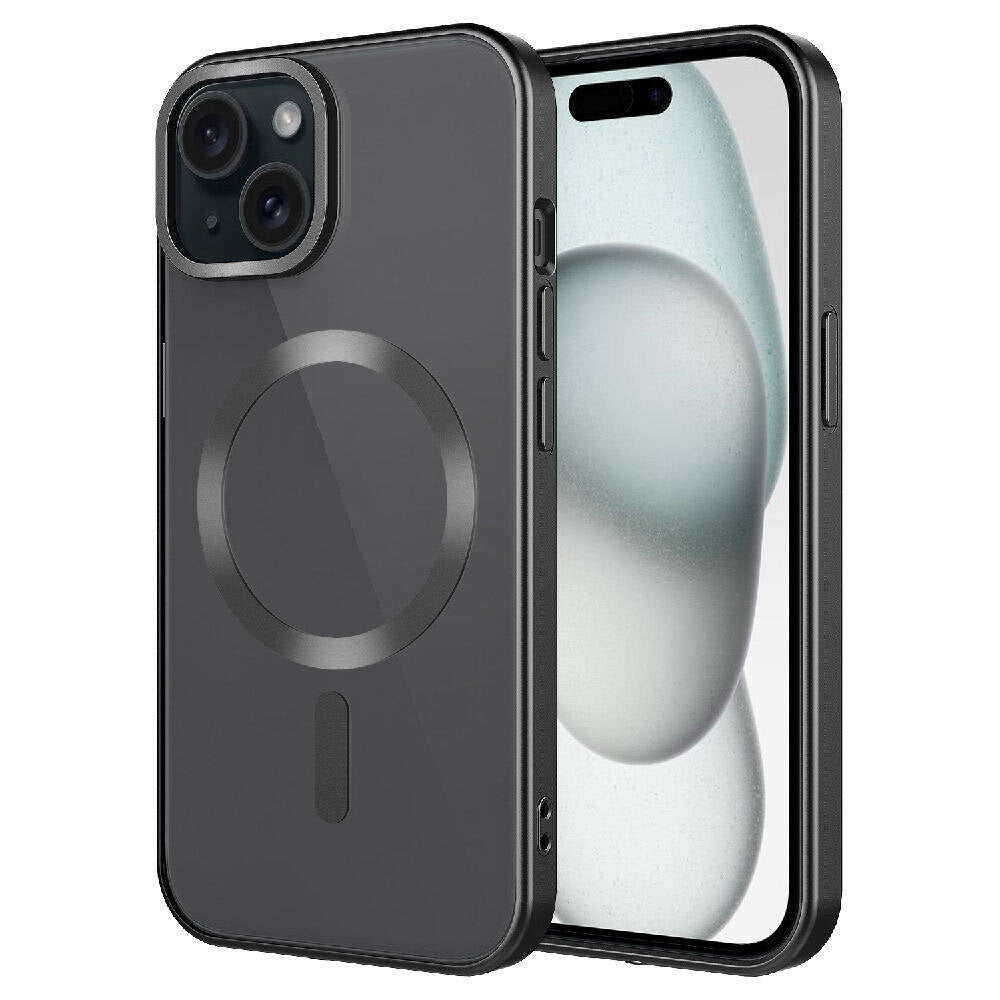 Apple iPhone 15 Uyumlu Kılıf Mat Tasarımlı M-safe Wireless Şarj Özellikli Zore Mat Setro Kapak