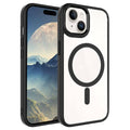 Apple iPhone 15 Uyumlu Kılıf Wireless Şarj Özellikli Zore Krom M-safe Silikon Kapak