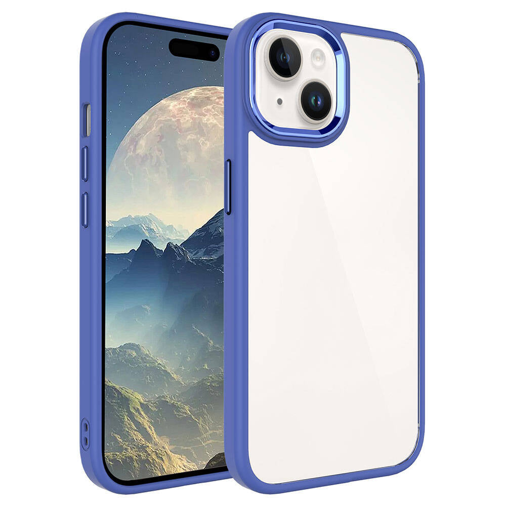 Apple iPhone 15 Uyumlu Kılıf Zore Krom Kapak