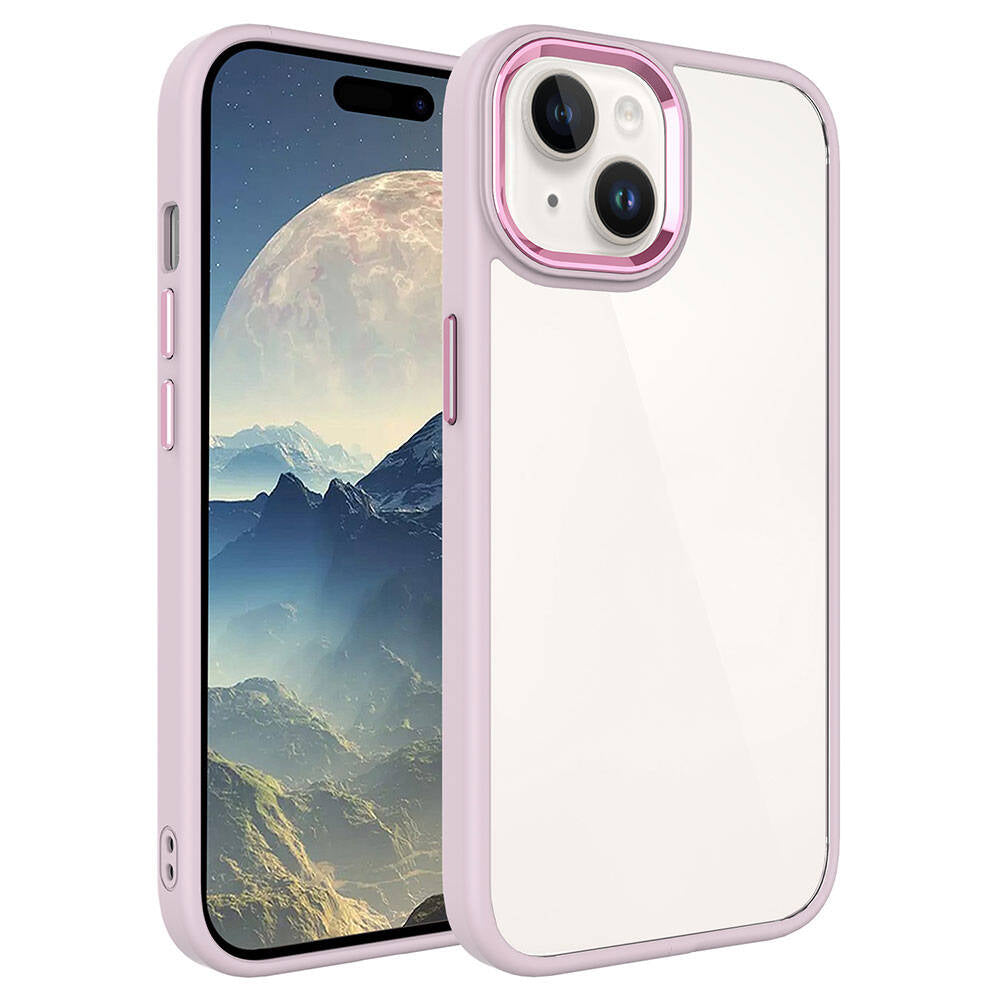 Apple iPhone 15 Uyumlu Kılıf Zore Krom Kapak
