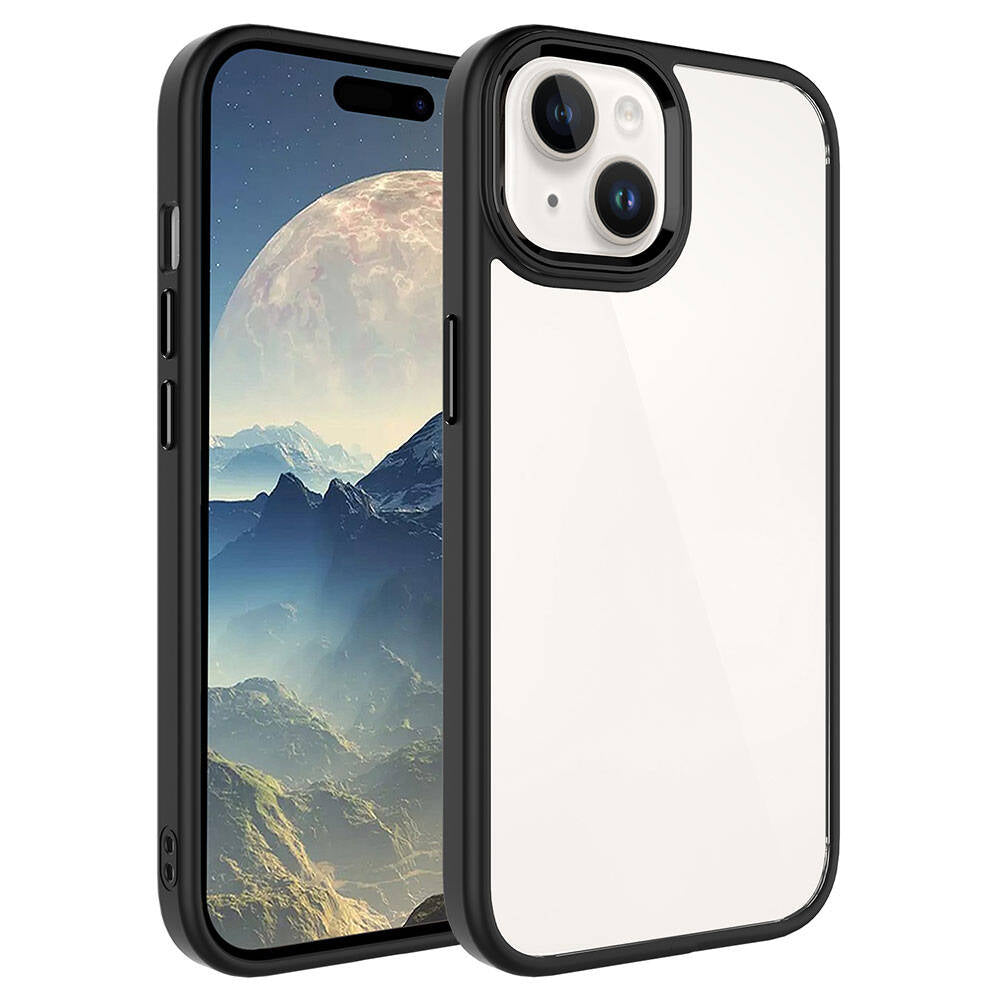 Apple iPhone 15 Uyumlu Kılıf Zore Krom Kapak