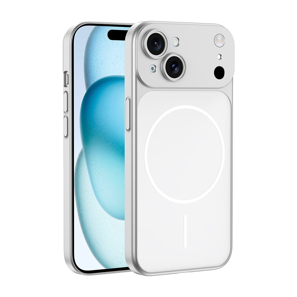 Apple iPhone 15 Uyumlu Kılıf Zore M-Safe Şarj Özellikli Kamera Korumalı Spark Kapak