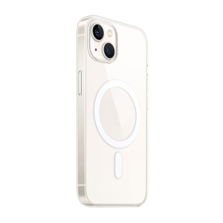 Apple iPhone 15 Uyumlu Kılıf Zore M-safe Şarj Özellikli Şeffaf Tek Kamera Çerçeveli Porto Kapak