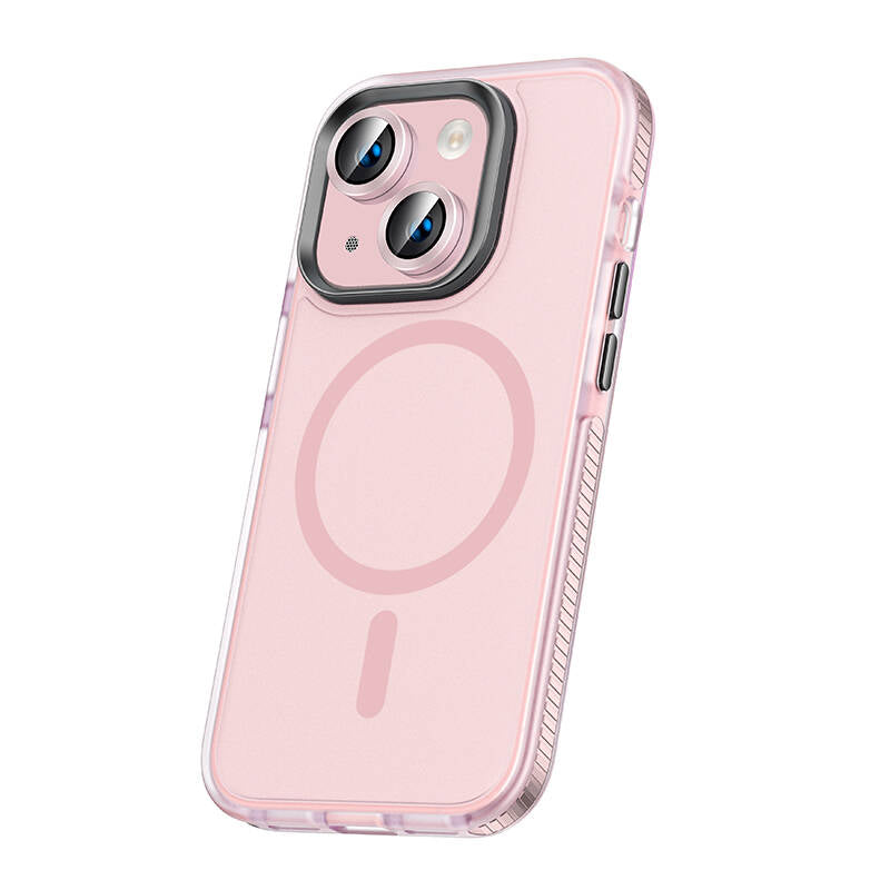 Apple iPhone 15 Plus Uyumlu Kılıf Airbagli M-safe Wireless Şarj Özellikli Lens Koruyuculu Zore Klaptika Kapak