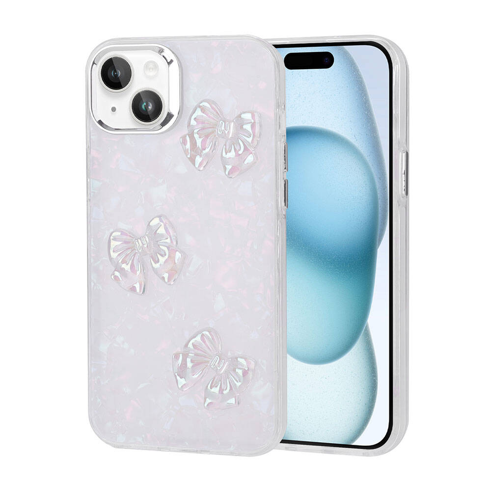 Apple iPhone 15 Plus Uyumlu Kılıf Kabartma Figürlü Parlak Zore Eralli Silikon Kapak