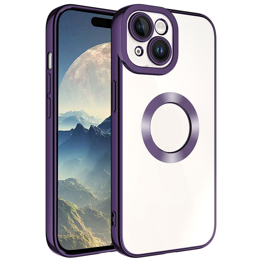Apple iPhone 15 Plus Uyumlu Kılıf Kamera Korumalı Logo Gösteren Zore Omega Kapak
