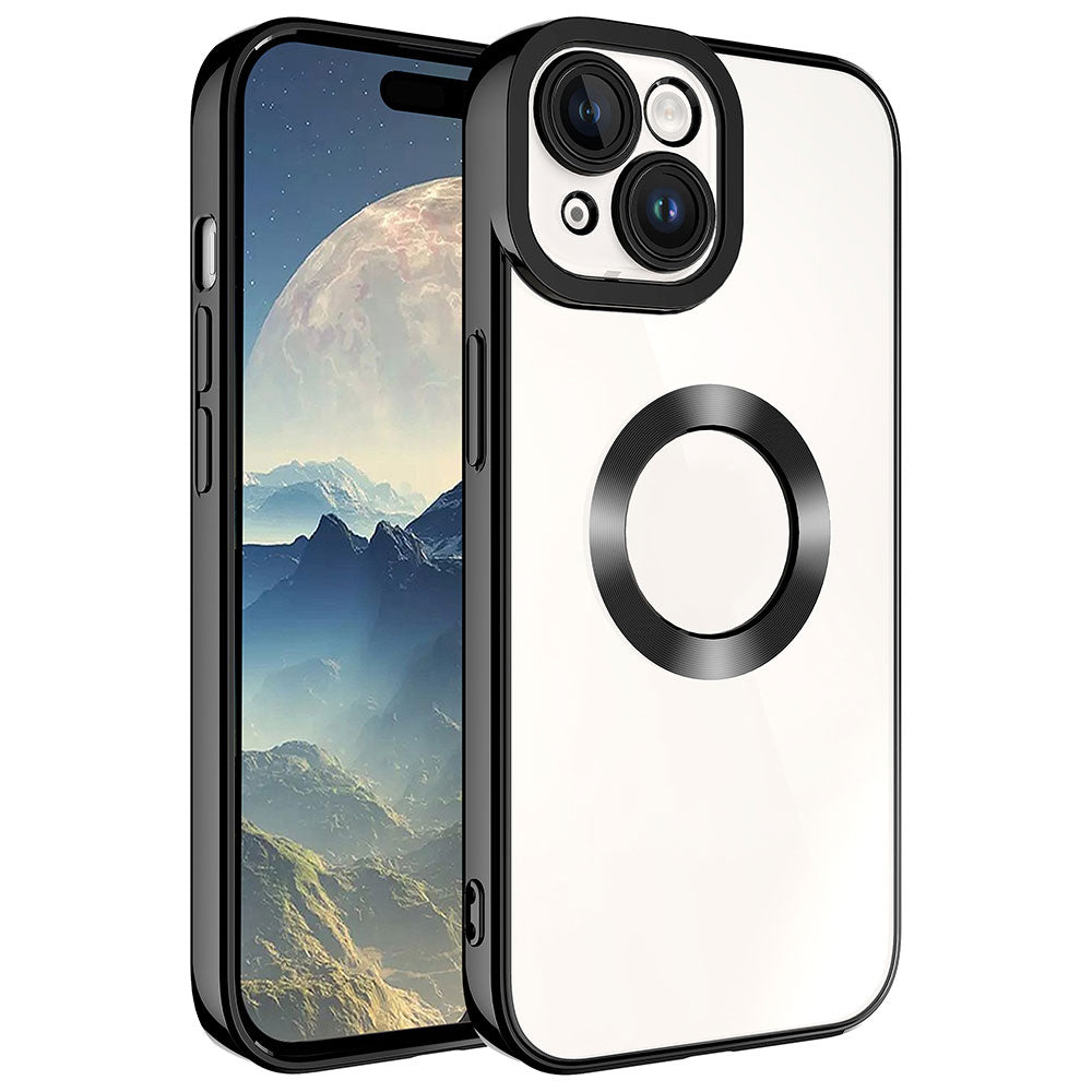 Apple iPhone 15 Plus Uyumlu Kılıf Kamera Korumalı Logo Gösteren Zore Omega Kapak