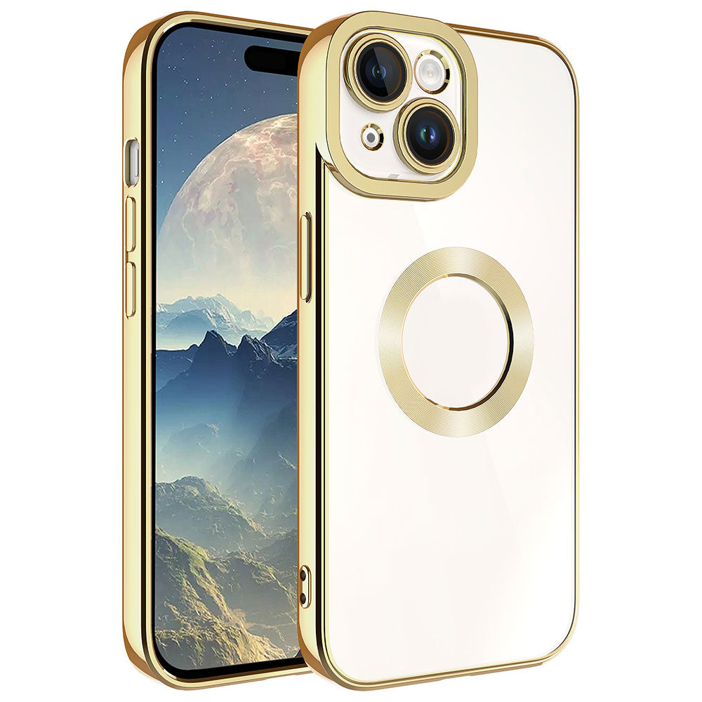 Apple iPhone 15 Plus Uyumlu Kılıf Kamera Korumalı Logo Gösteren Zore Omega Kapak