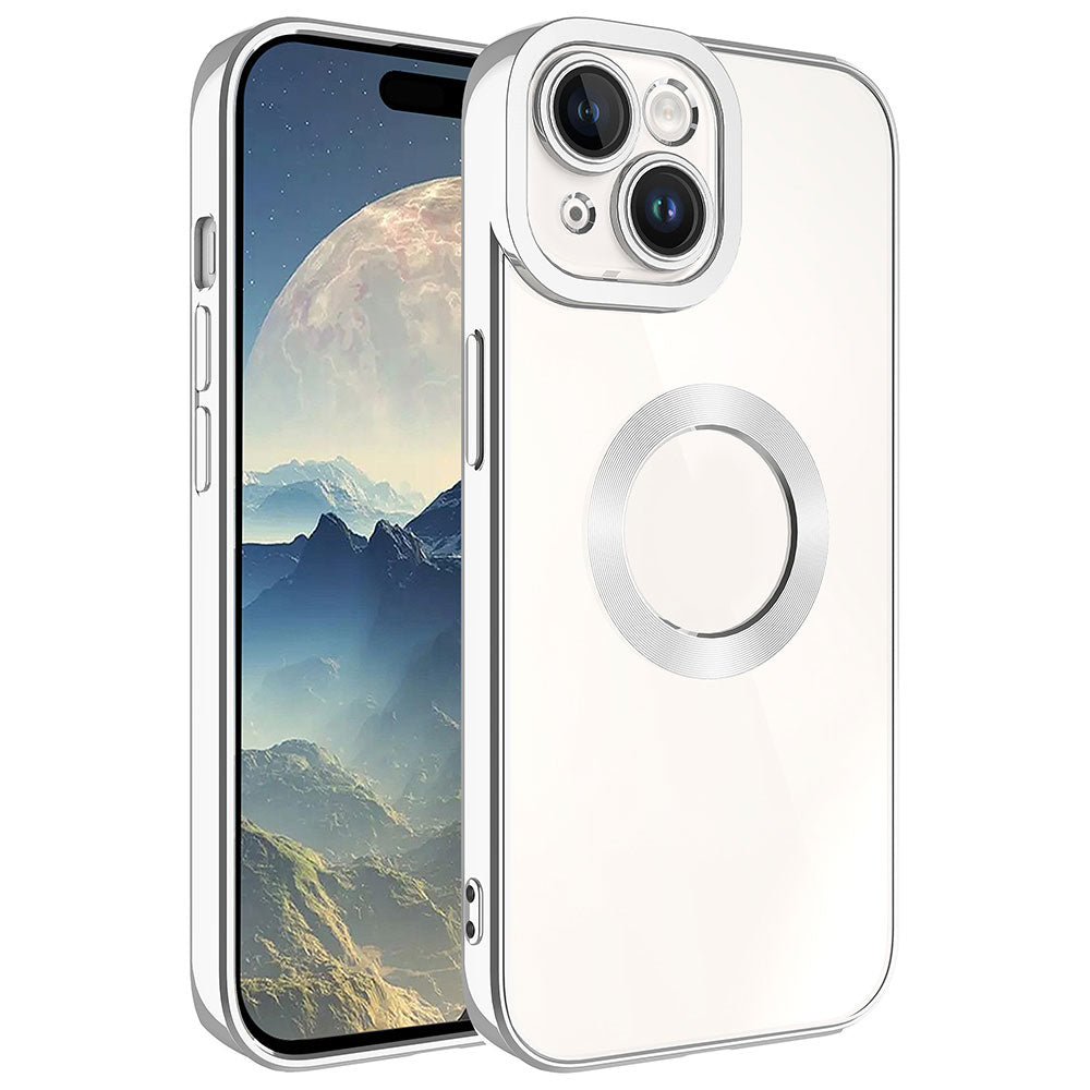 Apple iPhone 15 Plus Uyumlu Kılıf Kamera Korumalı Logo Gösteren Zore Omega Kapak
