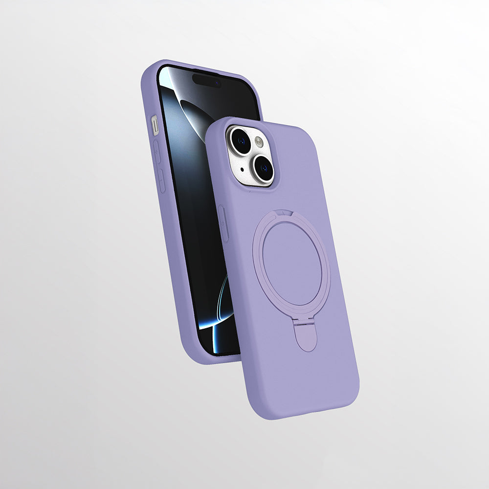 Apple iPhone 15 Plus Uyumlu Kılıf M-safe Şarj Özellikli Standlı Zore Samara Kapak