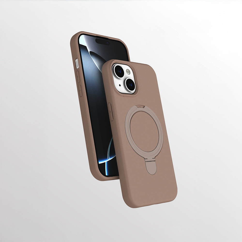 Apple iPhone 15 Plus Uyumlu Kılıf M-safe Şarj Özellikli Standlı Zore Samara Kapak