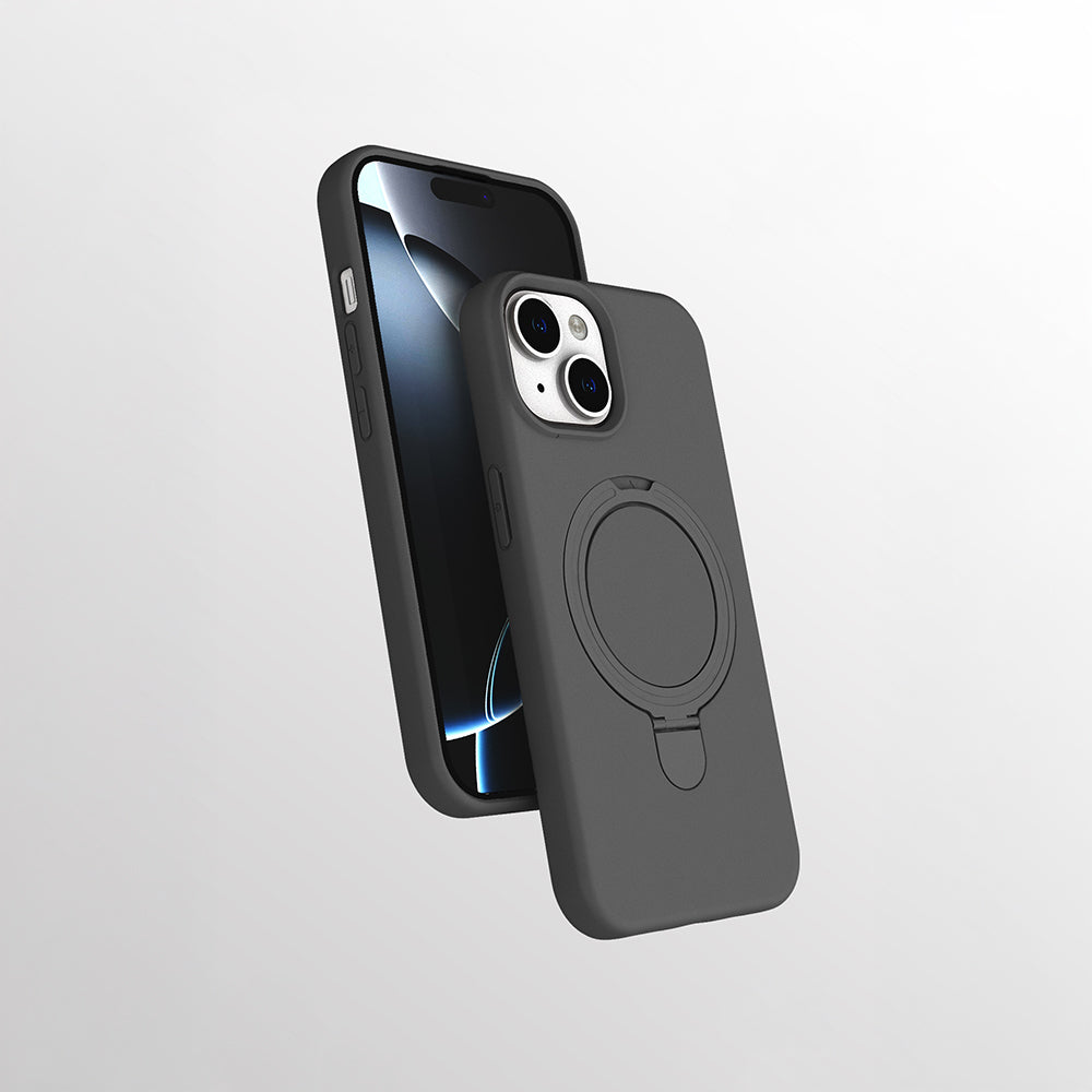 Apple iPhone 15 Plus Uyumlu Kılıf M-safe Şarj Özellikli Standlı Zore Samara Kapak