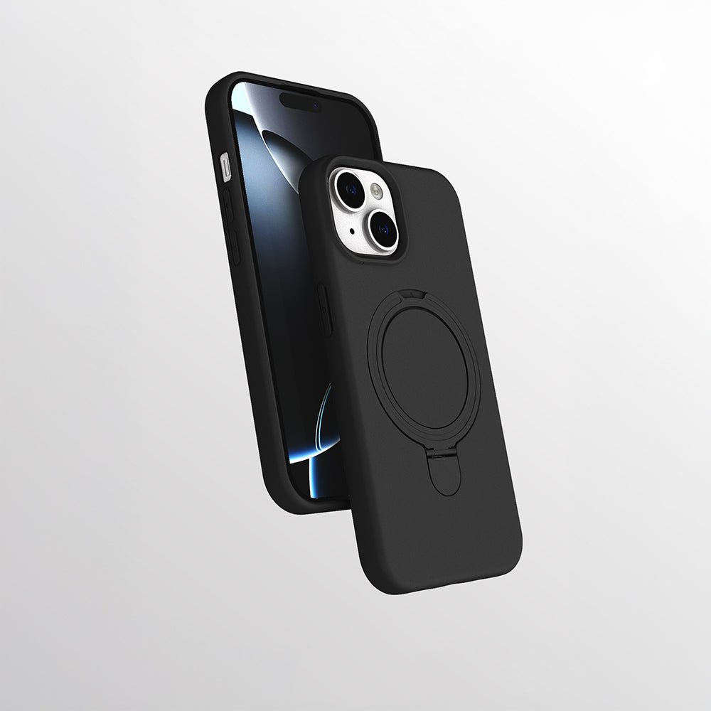 Apple iPhone 15 Plus Uyumlu Kılıf M-safe Şarj Özellikli Standlı Zore Samara Kapak