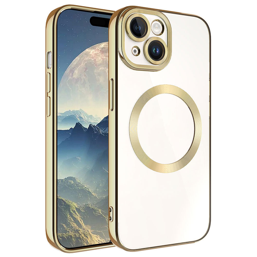 Apple iPhone 15 Plus Uyumlu Kılıf M-safe Wireless Şarj Özellikli Zore Setro Silikon