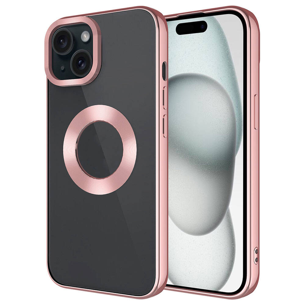 Apple iPhone 15 Plus Uyumlu Kılıf Tek Kamera Çerçeveli Logo Gösteren Zore Omega Kapak