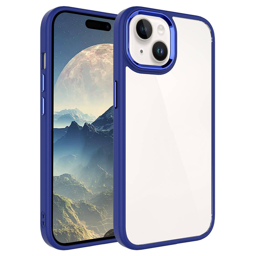 Apple iPhone 15 Plus Uyumlu Kılıf Zore Krom Kapak