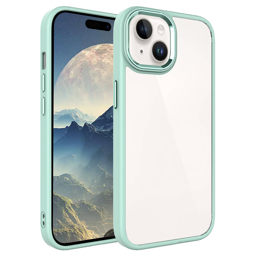 Apple iPhone 15 Plus Uyumlu Kılıf Zore Krom Kapak