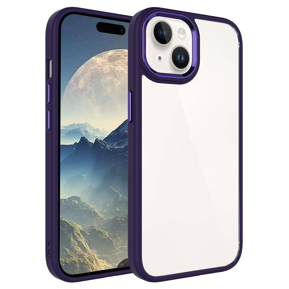 Apple iPhone 15 Plus Uyumlu Kılıf Zore Krom Kapak