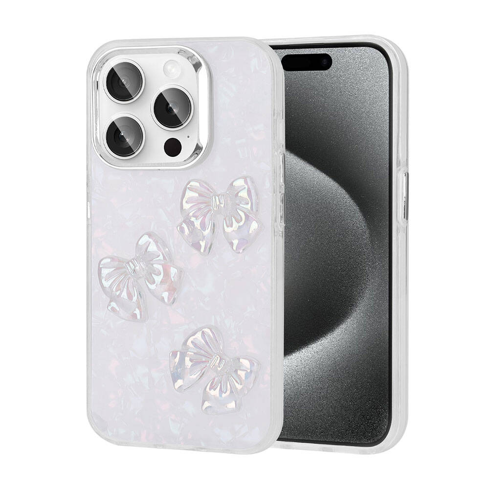Apple iPhone 15 Pro Uyumlu Kılıf Kabartma Figürlü Parlak Zore Eralli Silikon Kapak
