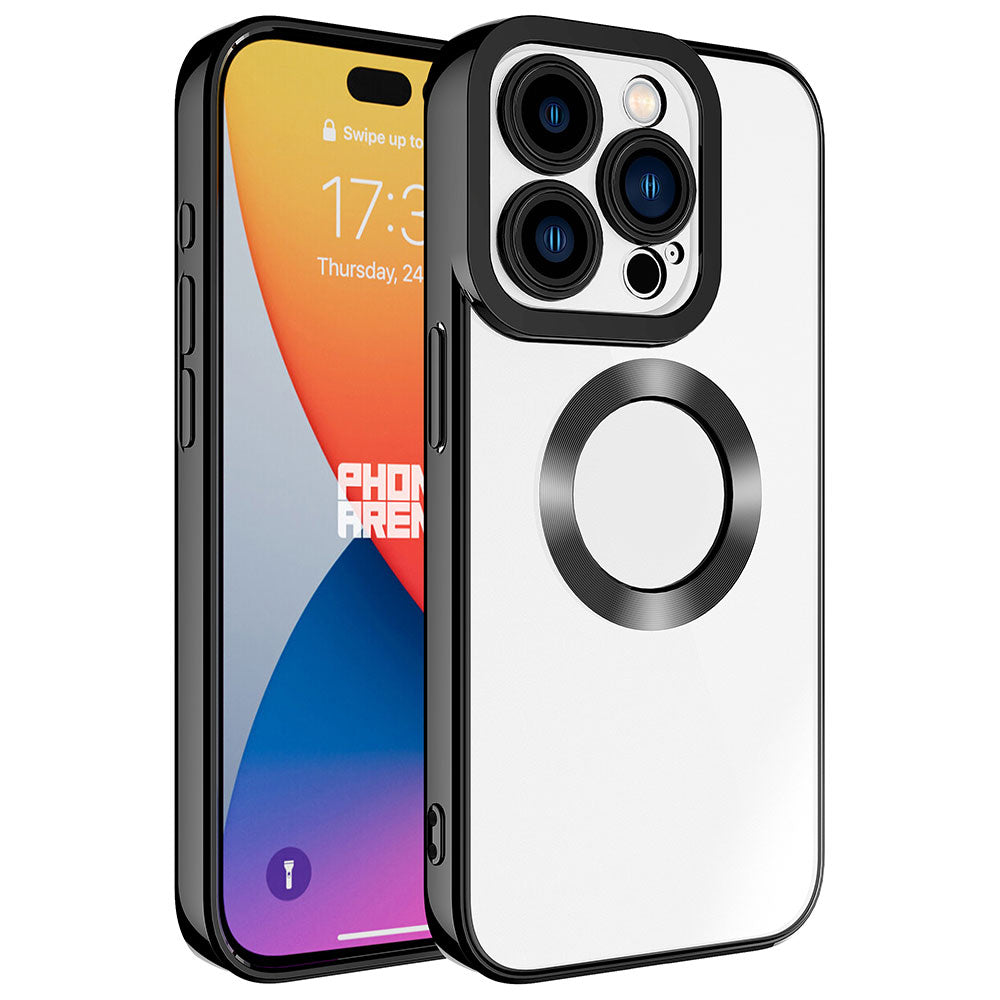 Apple iPhone 15 Pro Uyumlu Kılıf Kamera Korumalı Logo Gösteren Zore Omega Kapak
