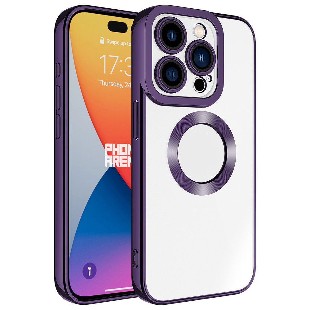 Apple iPhone 15 Pro Uyumlu Kılıf Kamera Korumalı Logo Gösteren Zore Omega Kapak