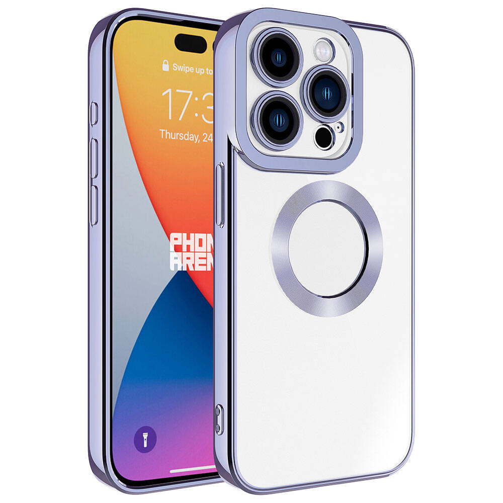 Apple iPhone 15 Pro Uyumlu Kılıf Kamera Korumalı Logo Gösteren Zore Omega Kapak